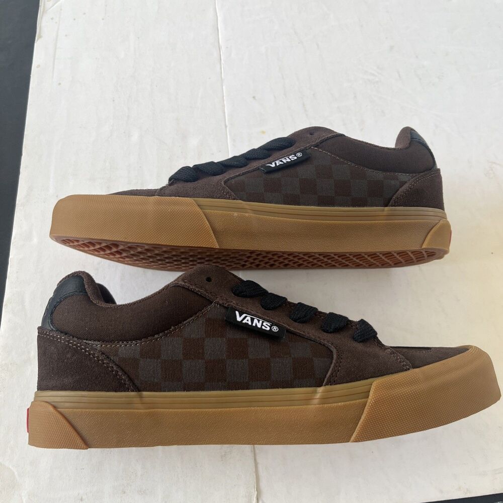 Size 9.5 - Vans Chukka Push LS Tonal Checkerboard - Demitasse Black